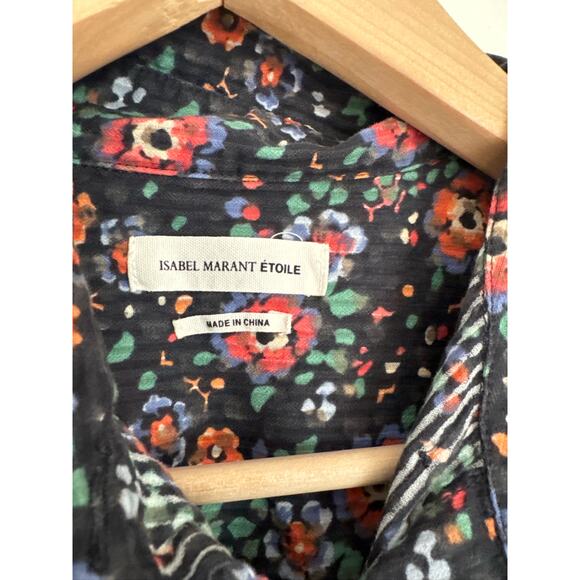 Isabel Marant Étoile Floral Cotton Button-Up Shirt - Size 38 (US/6) - Picture 2 of 7